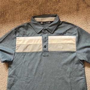 Travis Mathew denim-blue polo size S